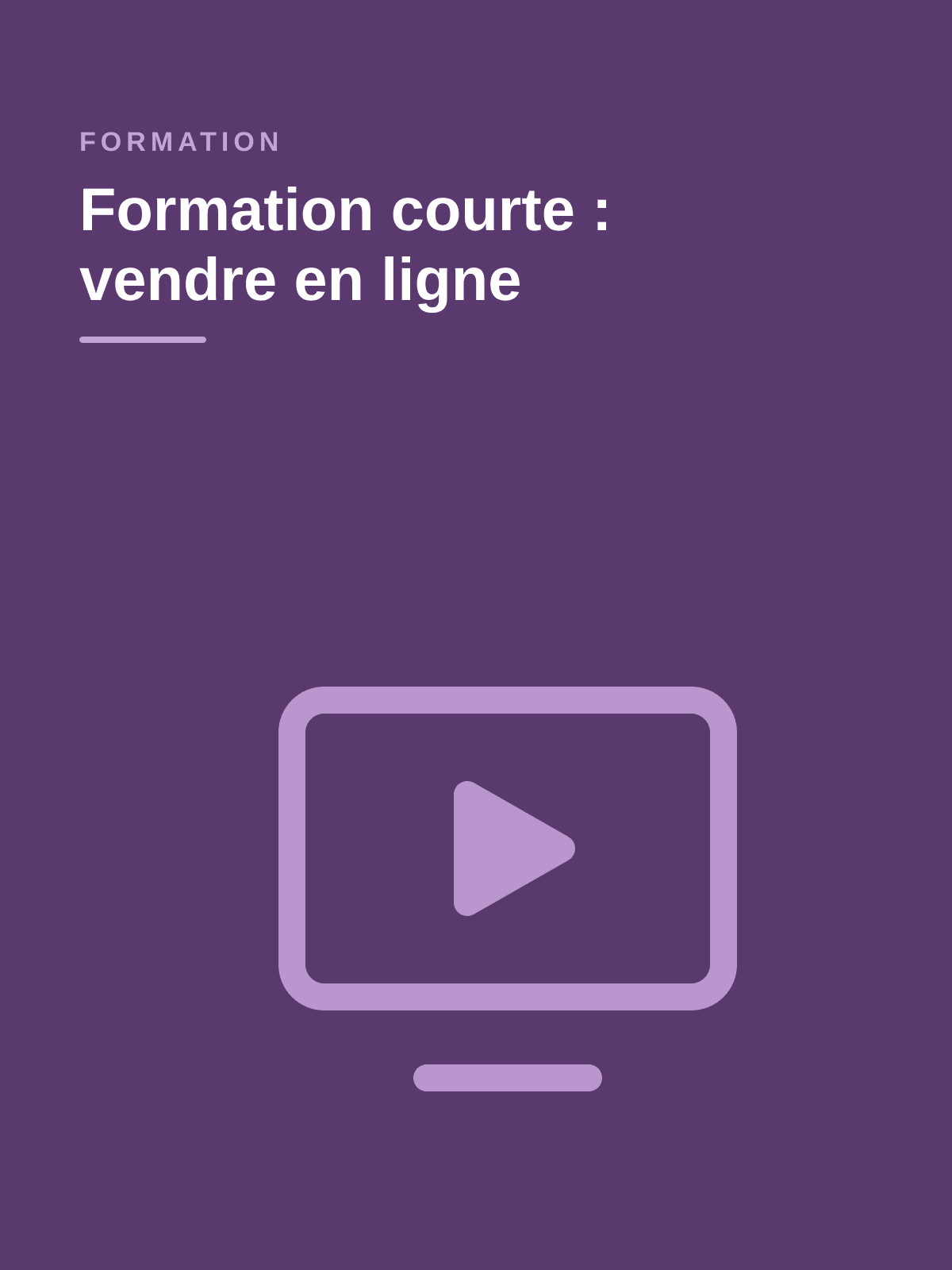 Formation courte : vendre en ligne