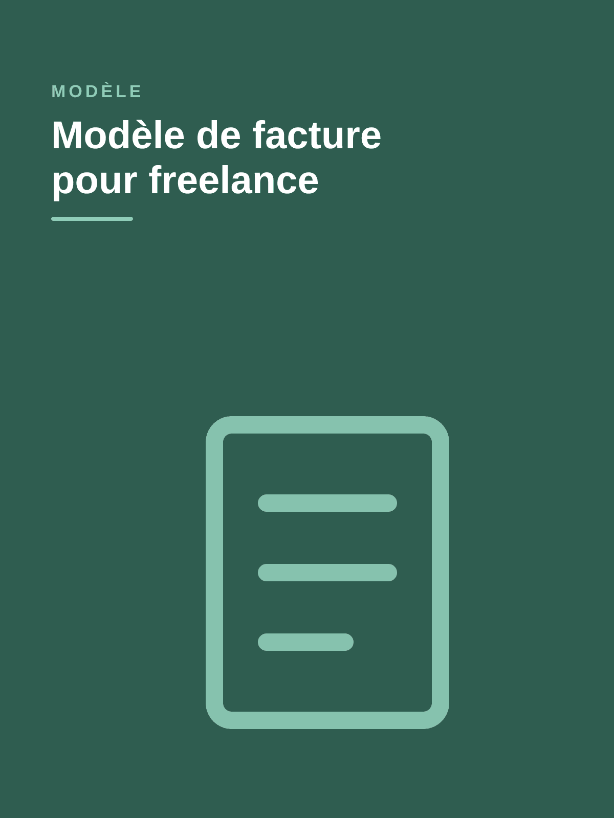 Modèle de facture pour freelance